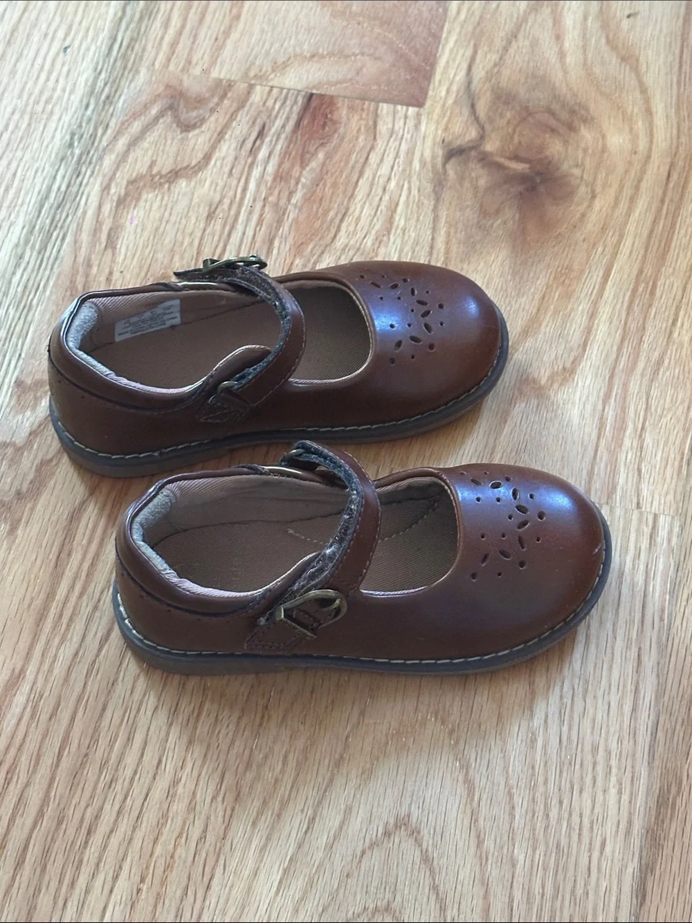 Stride Rite Brown Mary Jane Buckle Shoes